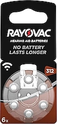 Rayovac 312 Numara 6'lı İşitme Cihazı Pili