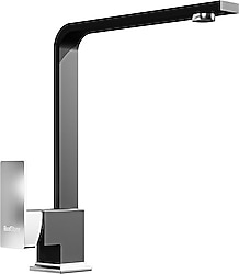 RealStone Göksu L Kuğu Siyah Mutfak Bataryası