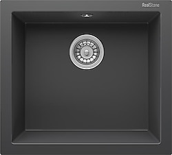 RealStone Gordion K005 52 Tek Gözlü Antrasit Granit Eviye