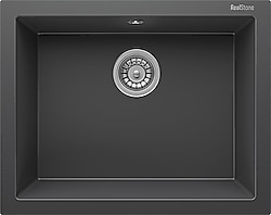 RealStone Gordion K012 60 Tek Gözlü Antrasit Granit Eviye