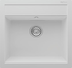 RealStone Olympos K004 56 Tek Gözlü Beyaz Granit Eviye