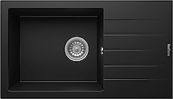 RealStone Assos P010 76 XL Tek Gözlü Siyah Granit Eviye