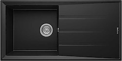 RealStone P012 Efes 100 Tezgah Üstü Siyah Granit Eviye