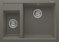RealStone P016 Kapadokya 1.5 Gözlü Antrasit Granit Eviye