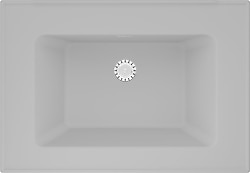 RealStone Zenith 65 Etajerli 65x45 cm Beyaz Granit Lavabo