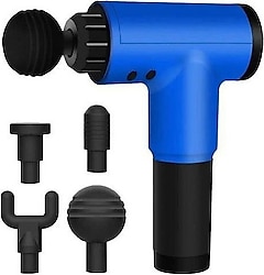 Realx 4 Başlıklı Mavi Tabanca Masaj Aleti