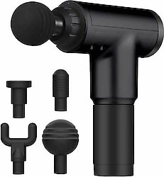 Realx 4 Başlıklı Siyah Tabanca Masaj Aleti