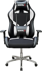 Rebelx Basic Krom Ayak Beyaz Oyuncu Koltuğu