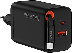 Recci RC103E 67 W Type-C Kablolu Hızlı Şarj Aleti