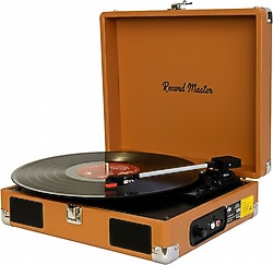 Record Master RM-311 Kahverengi Çantalı Retro Pikap