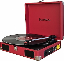 Record Master RM-311 Kırmızı Çantalı Retro Pikap