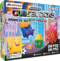 Redka Wooden Cube Blocks 5642