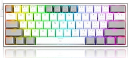 Redragon K617 Beyaz-Gri RGB %60 TKL Red Switch Kablolu Mekanik Oyuncu Klavyesi