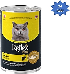 Reflex Plus Gravy 400 gr 24'li Yetişkin Konserve Kedi Maması