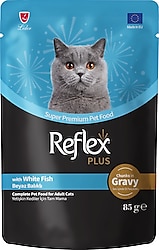 Reflex Plus Gravy Beyaz Balıklı 85 gr Yetişkin Kedi Yaş Maması