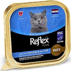 Reflex Plus Pate Ringa ve Morina Balıklı 85 gr Yetişkin Konserve Kedi Maması