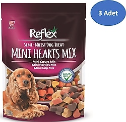 Reflex Semi Moist Mini Kalp Mix 150 gr 3'lü Köpek Ödülü