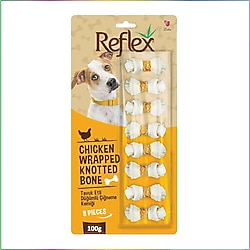 Reflex Tavuklu Düğümlü 100 gr 8'li Köpek Kemiği