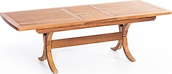 ReHome Lotus 180(+50)x100 cm İroko Dikdörtgen Bahçe Masası