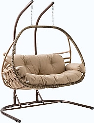 ReHome Malta Çift Kişilik Rattan Bahçe Salıncağı
