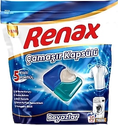 Renax 5 Faktör Beyazlar için Kapsül Çamaşır Deterjanı 30'lu