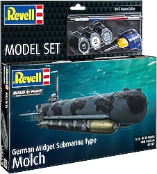 Revell 1:72 German Midget Submarine Type Molch 5187 Maket Kiti