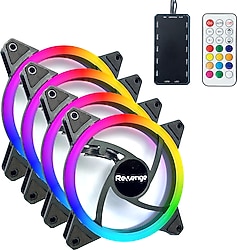 Revenge RV400 RGB Siyah 4'lü 12 cm Kasa Fanı