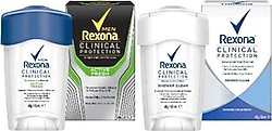 Rexona Clinical Protection Shower Clean ve Active Fresh Kadın Erkek Stick Deodorant 45 ml 2'li Set
