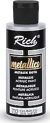 Rich 0732 Metalik 120 cc Gümüş Akrilik Boya