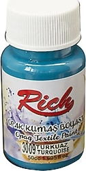 Rich 3009 Turkuaz 50 cc Opak Kumaş Boyası