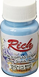 Rich 3015 Açık Mavi 50 cc Opak Kumaş Boyası