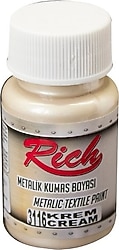 Rich 3116 Krem 50 cc Metalik Kumaş Boyası