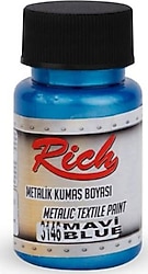 Rich 3146 Mavi 50 cc Metalik Kumaş Boyası