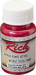 Rich 3152 Kırmızı 50 cc Metalik Kumaş Boyası