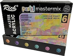 Rich Mastermix 60 cc Pastel 6'lı Akrilik Boya Seti