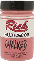 Rich Multi Decor Chalked Ultra Mat 100 cc 4524 Antik Pembe Akrilik Boya