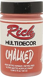 Rich Multi Decor Chalked Ultra Mat 100 cc 4528 Retro Kırmızı Akrilik Boya
