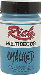 Rich Multi Decor Chalked Ultra Mat 100 cc 4558 Turkuaz Akrilik Boya