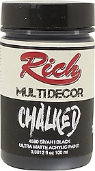 Rich Multi Decor Chalked Ultra Mat 100 cc 4580 Siyah Akrilik Boya