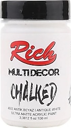 Rich Multi Decor Chalked Ultra Mat 100 cc 4502 Antik Beyaz Akrilik Boya