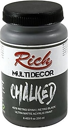 Rich Multi Decor Chalked Ultra Mat 250 cc 4578 Retro Siyah Akrilik Boya
