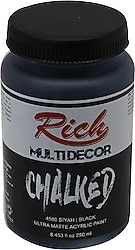 Rich Multi Decor Chalked Ultra Mat 250 cc 4580 Siyah Akrilik Boya