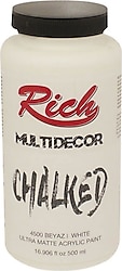 Rich Multi Decor Chalked Ultra Mat 500 cc 4500 Beyaz Akrilik Boya