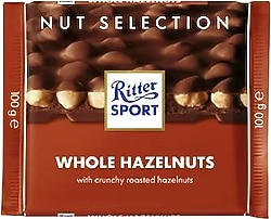 Ritter Sport Bütün Fındıklı Sütlü Çikolata 100 gr