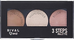 Rival Loves Me 3 Steps Allık, Highlighter ve Pudra Paleti