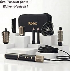 Robx 838I 7in1 Siyah Saç Şekillendirme Seti