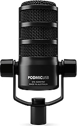 Rode PodMic USB Siyah Kardioid Dinamik Mikrofon