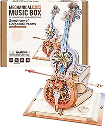 Rokr AMK63M Çello Müzik Kutusu Hareketli Ahşap Maket