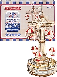 Rokr EA01 Müzik Kutusu Parachute Tower Music Box Hareketli Ahşap Maket