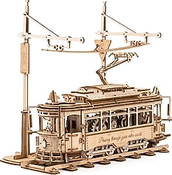 Rokr LK801 Klasik Tramvay Hareketli Ahşap Maket